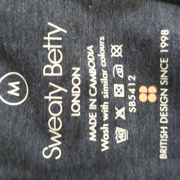 Sweaty Betty- Womens Navy Blue Workout Tank Top Athletic Wear Gym Sz.Medium - Picture 5 of 5